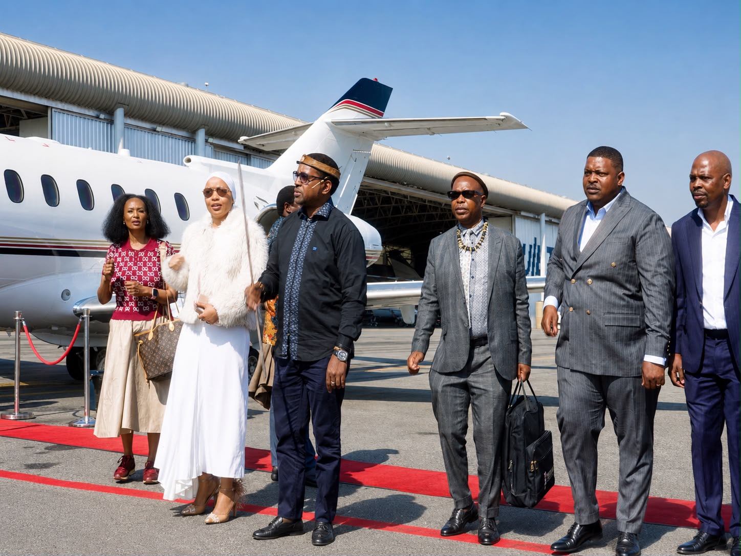 Official delegation arrival for a public engagement